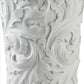 Decor Vase with Baroque Scroll Design White By Casagear Home BM240872