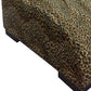 Pet Furniture with Leopard Print Fabric and Block Feet Black and Yellow By Casagear Home BM240897