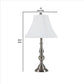 Turned Pedestal Metal Body Table Lamp with Empire Shade Silver By Casagear Home BM240933