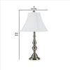 Turned Pedestal Metal Body Table Lamp with Empire Shade Silver By Casagear Home BM240933