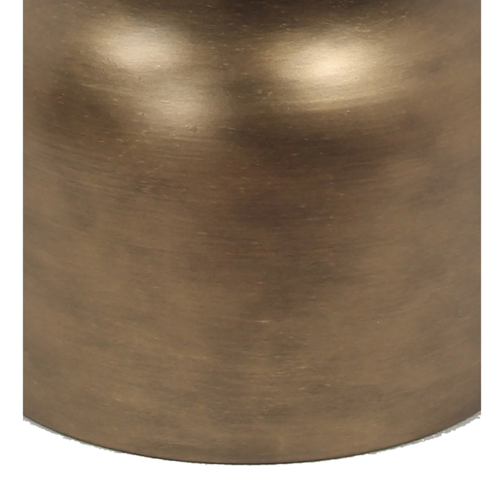 Round Top Modern Metal Accent Table Large Gold By Casagear Home BM240965