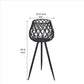 29.5’’ Dome Lattice Metal Planter with Tripod Peg Legs Set of 2 Black By Casagear Home BM241064