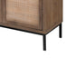 2 Door Accent Cabinet with Woven Rattan Front Brown By Casagear Home BM241084