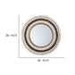 Mirror with Bamboo Open Design and Braided Pattern Brown By Casagear Home BM241090