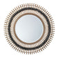 Mirror with Bamboo Open Design and Braided Pattern, Brown By Casagear Home