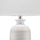 Table Lamp with Brushed Ceramic Body and Fabric Shade Cream By Casagear Home BM241121