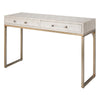 Console Table with Two Drawers and Metal Base, White By Casagear Home