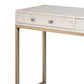 Console Table with Two Drawers and Metal Base White By Casagear Home BM241137