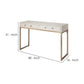 Console Table with Two Drawers and Metal Base White By Casagear Home BM241137