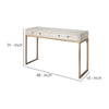 Console Table with Two Drawers and Metal Base White By Casagear Home BM241137