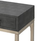 Side Table with One Drawer and Metal Base Gray By Casagear Home BM241138