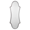 Mirror with Arched Design and Metal Frame, Antique Silver By Casagear Home