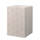 Side Table with Square Frame and Faux Shagreen Accent, Beige By Casagear Home