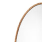 Mirror with Oval Encasing and Seagrass Braiding Brown By Casagear Home BM241182