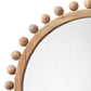 Mirror with Spherical Beads Accent and Wooden Frame Brown By Casagear Home BM241185