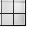 Mirror with Sleek Grid Design Metal Frame Black By Casagear Home BM241190