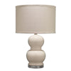 Table Lamp with Stacked Bellied Design Ceramic Base, Cream By Casagear Home