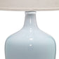 Table Lamp with Bellied Shape Ceramic Base Gray By Casagear Home BM241197