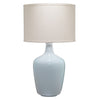 Table Lamp with Bellied Shape Ceramic Base, Gray By Casagear Home