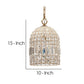 Pendant Chandelier with Dome Metal Frame and Crystal Accents Gold By Casagear Home BM241205