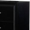 Dresser with 6 Storage Drawers and Metal Curved Pulls Black By Casagear Home BM241247