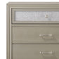 Chest with 5 Storage Drawers and Turnip Feet Champagne Gold By Casagear Home BM241249