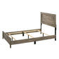 Full Size Wooden Bed with Panel Design Headboard Rustic Brown By Casagear Home BM241276