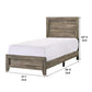 Twin Size Bed with Panel Design Headboard and Footboard Cherry Brown By Casagear Home BM241279