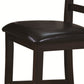 Counter Height Chair with Leatherette Seating Set of 2 Brown By Casagear Home BM241329