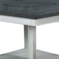 Counter Height Table with Wooden Open Shelf White and Gray By Casagear Home BM241404