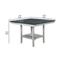 Counter Height Table with Wooden Open Shelf White and Gray By Casagear Home BM241404