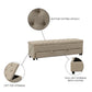 Bench with Button Tufting and Pull Out Storage Beige By The Urban Port BM241906