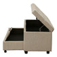 Bench with Button Tufting and Pull Out Storage Beige By The Urban Port BM241906