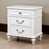 Nightstand with 3 Drawers and Built In USB Port White By Casagear Home BM241909