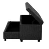 Bench with Button Tufting and Pull Out Storage Gray By The Urban Port BM241933