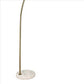 Floor Lamp with Arched Extendable Neck and Marble Base Antique Gold By Casagear Home BM241949