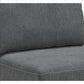 Armless Chair with Fabric Padded Seat and Block Legs Gray By Casagear Home BM241975