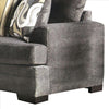 Loveseat with Fabric Upholstery and Accent Pillows Gray By Casagear Home BM241979