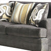 Loveseat with Fabric Upholstery and Accent Pillows Gray By Casagear Home BM241979