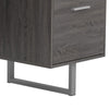 Wooden Office Desk with 1 Drawer and 1 Door Cabinet Gray By Casagear Home BM242025