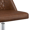 Leatherette Office Chair with Sloped Back and Diamond Stitching Brown By Casagear Home BM242036