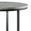 End Table with Textured Round Faux Marble Top Gray By Casagear Home BM242066