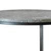 End Table with Textured Round Faux Marble Top Gray By Casagear Home BM242066