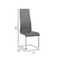 Leatherette Dining Chair with Breuer Style Set of 4 Gray By Casagear Home BM242101