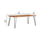 Wooden Dining Table with Live Edge Details and Metal Legs Brown By Casagear Home BM242106