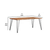 Wooden Dining Table with Live Edge Details and Metal Legs Brown By Casagear Home BM242106