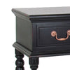 Wooden Sideboard with 1 Drawer and Turned Legs Black By Casagear Home BM242189