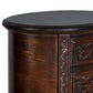 Wooden Chest with 3 Drawer and Scrolled Details Dark Brown By Casagear Home BM242203