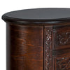 Wooden Chest with 3 Drawer and Scrolled Details Dark Brown By Casagear Home BM242203