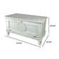 Accent Chest with Drop Down Storage and Carved Details White By Casagear Home BM242205